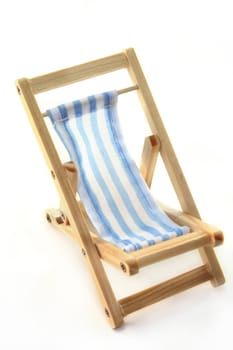 Deck chair on a white background