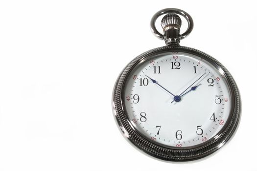 Pocket watch on a white background