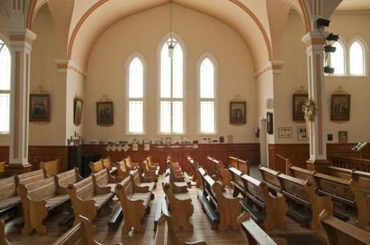 Church located in the small town of Piopolis Quebec Canada