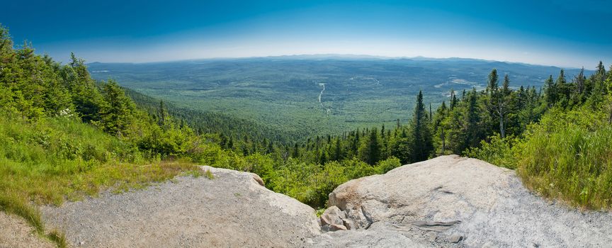 Panoramic view of the park Mont-Megantic in Quebec Canada