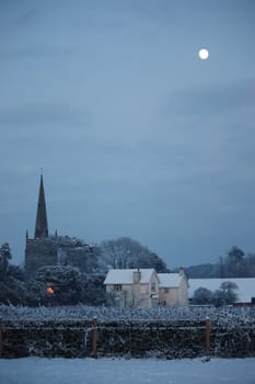 Moon over Ladbroke church