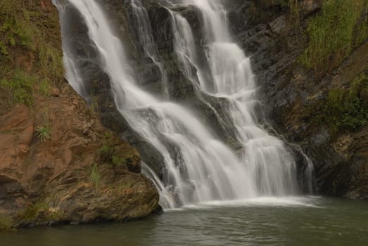 A waterfall