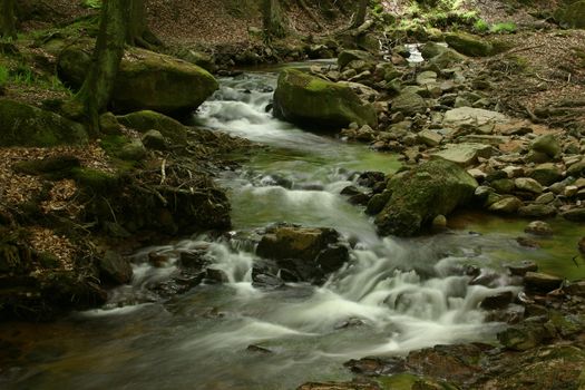 Mountain stream "Ilse" in the National Park "Upper Harz" in Saxony-Anhalt / Germany

