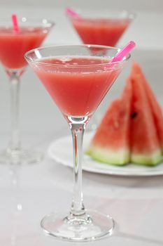 food series: some glasses with water melon beverage