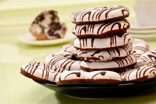 food series: sweet chocolate iced gingerbread