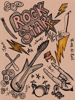 Rock star doodles