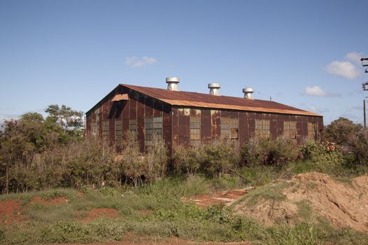 Old rusty abadnoned barn