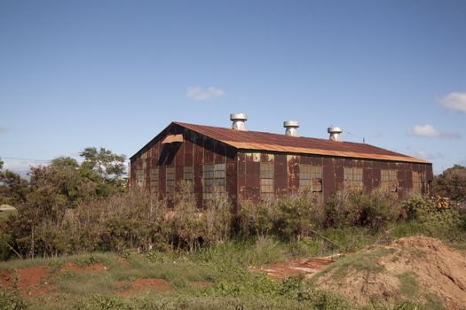 Old rusty abadnoned barn
