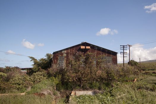 Old rusty abadnoned barn