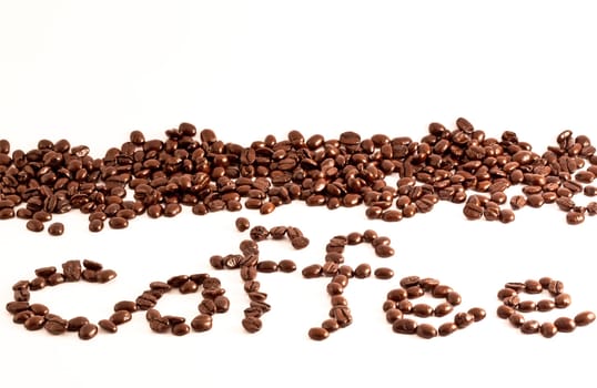 coffee beans on white background