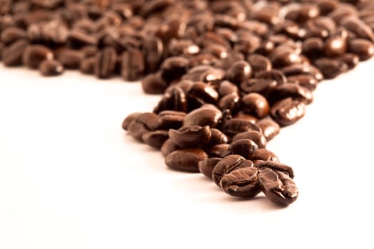 coffee beans on white background