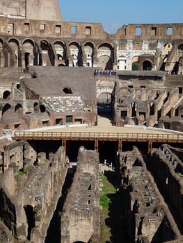 inside the colosseum in rome italy