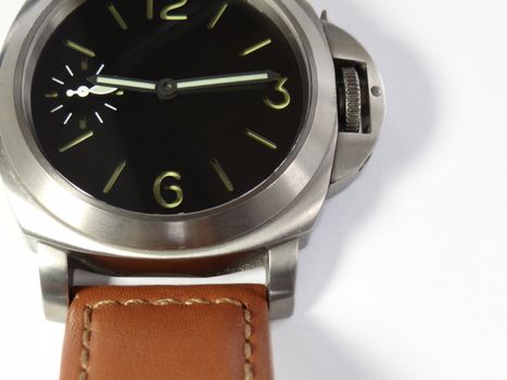 The Hague, the Netherlands � July 22, 2011: Exclusive Panerai men�s watch. Officine Panerai is a very expensive italian watch brand. The watches were worn by the italian army during World War II.