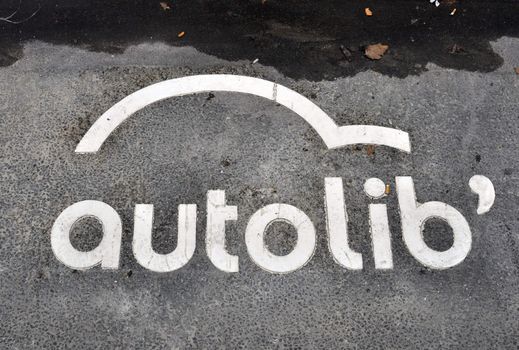 An Autolib' symbol in Paris, France