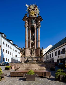 baroque column of Saint Trinity, Saint Trinity Square, Banska Stiavnica, Slovakia