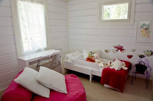 The children's bedroom in the Finnish summer cottage