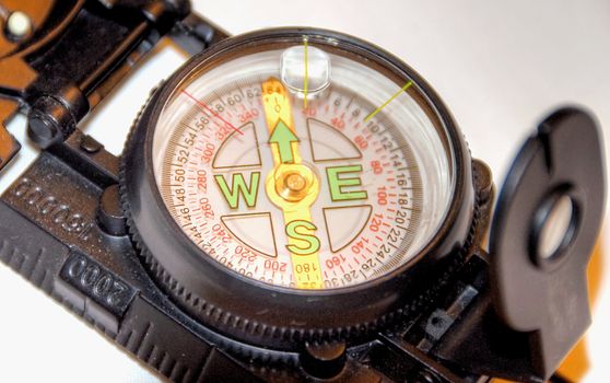 compass on white background; business strategy, direction