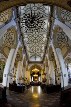 cathedral''s interior, Zamosc, Poland