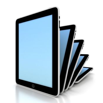 Image of computer technology on a white background isolated