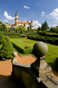 Castle of Nove Mesto nad Metuji with garden, Czech Republic