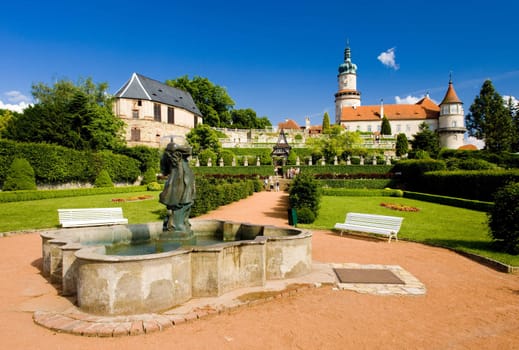 Castle of Nove Mesto nad Metuji with garden, Czech Republic