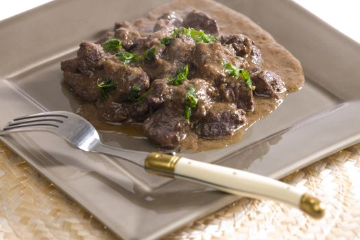venison goulash with red wine