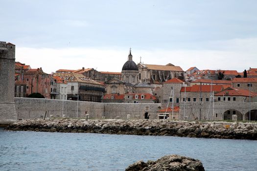 Stari Grad ( Old Town ) and famoust historic harbor in Dubrovnik - Croatia