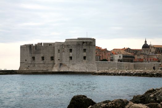 Stari Grad ( Old Town ) and famoust historic harbor in Dubrovnik - Croatia