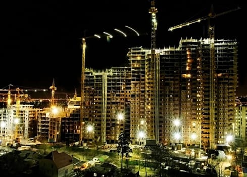 building at night. Kyiv. Ukraine.