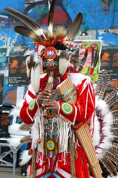 Native American during concert