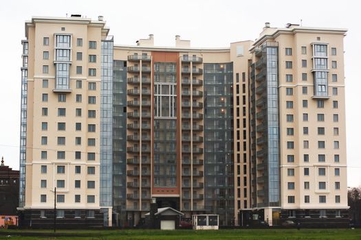 Modern apartment house in Saint-Petersburg, Russia