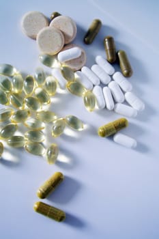 pills & vitamins background