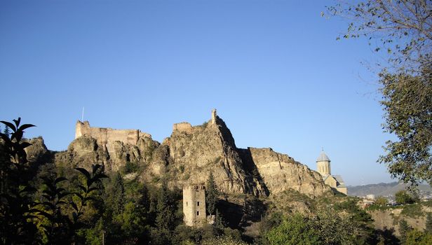 The view of ruins of Tbilisi