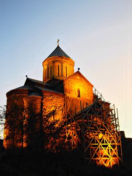 Night view of the Metexi church