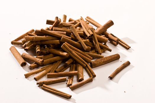 food series: background of natural cinnamon sticks