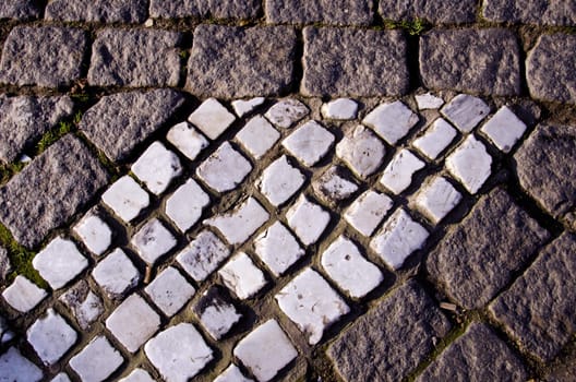 old town pavement background and texture
