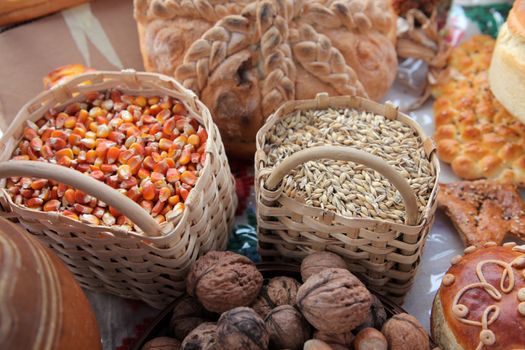 Bread with wheat and corn