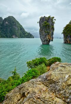 Exotic island near the coast of Phuket. Thailand.