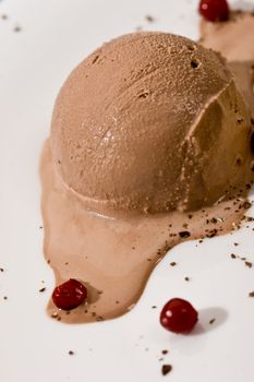 sweet series: chocolate ice cream with berry