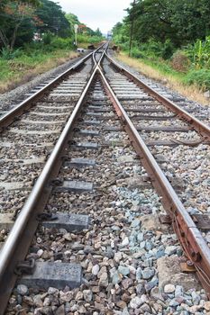 Railroad in Thailand.