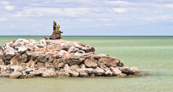 Statues of the characters in Thai literature.