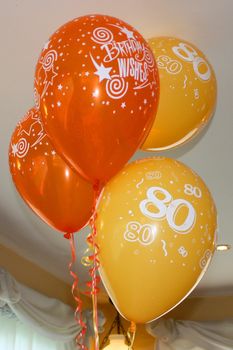 80th Birthday balloons