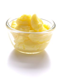 close up of a bowl of butter