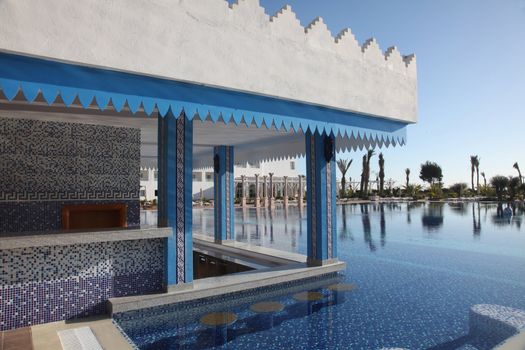 Hotel swimming pool in Hammamet, Tunisia