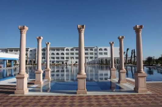 Hotel swimming pool in Hammamet, Tunisia