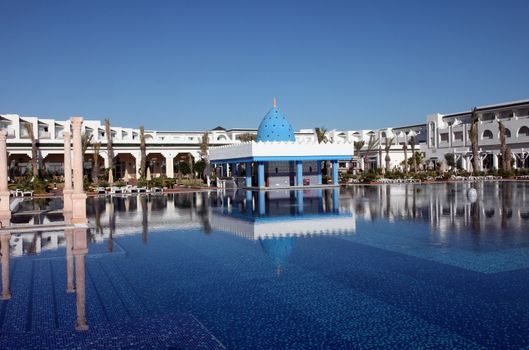 Hotel swimming pool in Hammamet, Tunisia