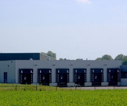 Numbered agricultural loading docks with space for your text