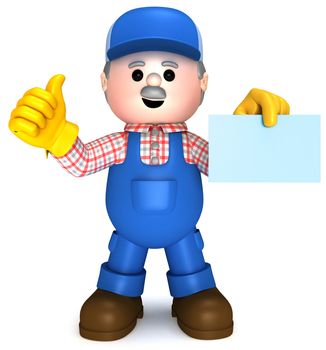 Fully equiped craftsman mascot
