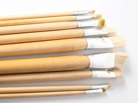 Painting pencils isolated towards white background