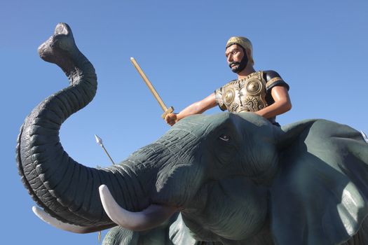 Hannibal riding on an elephant